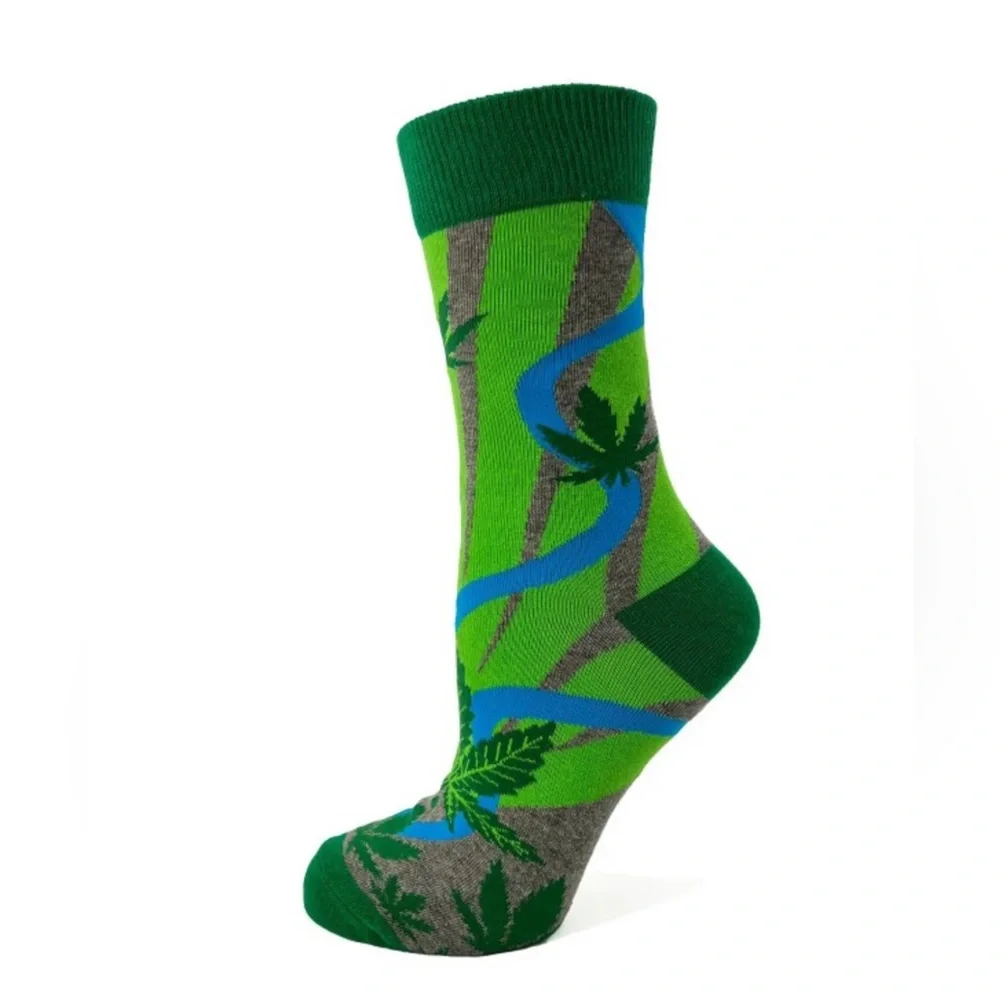 •High Maintenance• Colorful Novelty Leaf Crew Socks